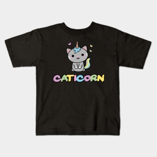 Caticorn Katze Katzen Einhorn Einhornkatze Spruch Kids T-Shirt